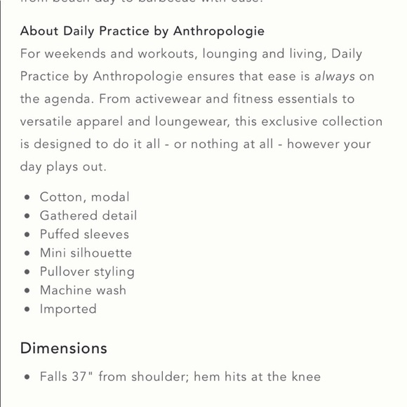 Anthropologie Daily Practice dress NWT - Picture 8 of 8